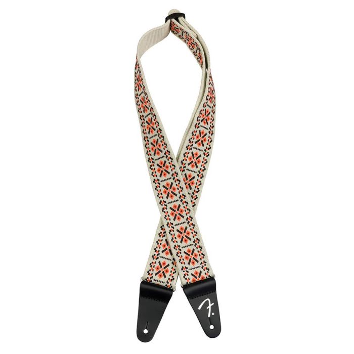 Fender 2" guitar strap, Pasadena woven, lattice orange