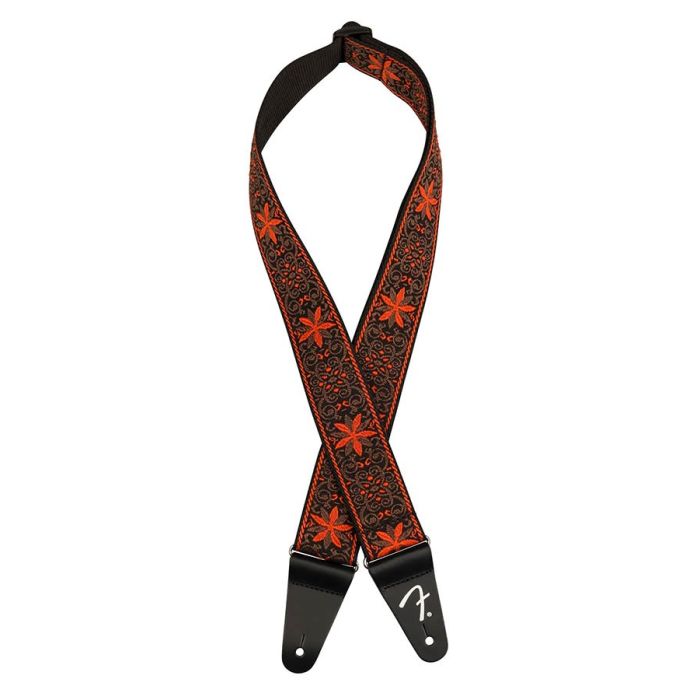 Fender 2" guitar strap, Pasadena woven, orange wallflower