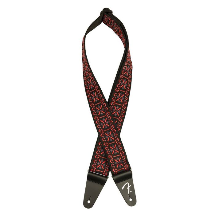 Fender 2" guitar strap, Pasadena woven, lattice red