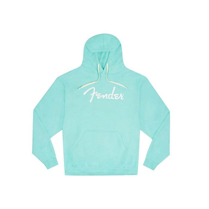 Fender Clothing spaghetti logo hoodie, daphne blue, S