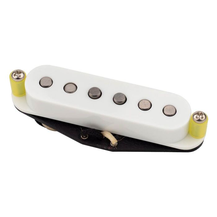 Roswell SC modern single coil ST pickup, Alnico 5 rods, middle RWRP, white