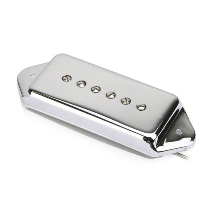 Roswell P90 single coil pickup for arched top guitars, Alnico 5 rods, bridge, chrome