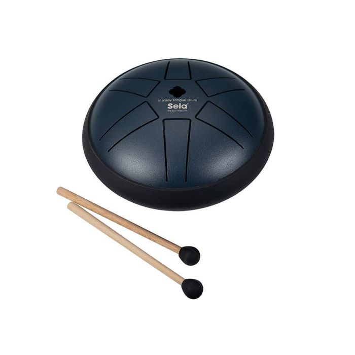 Sela tongue drum 5.5", 6 tongues, A major pentatonic, navy blue