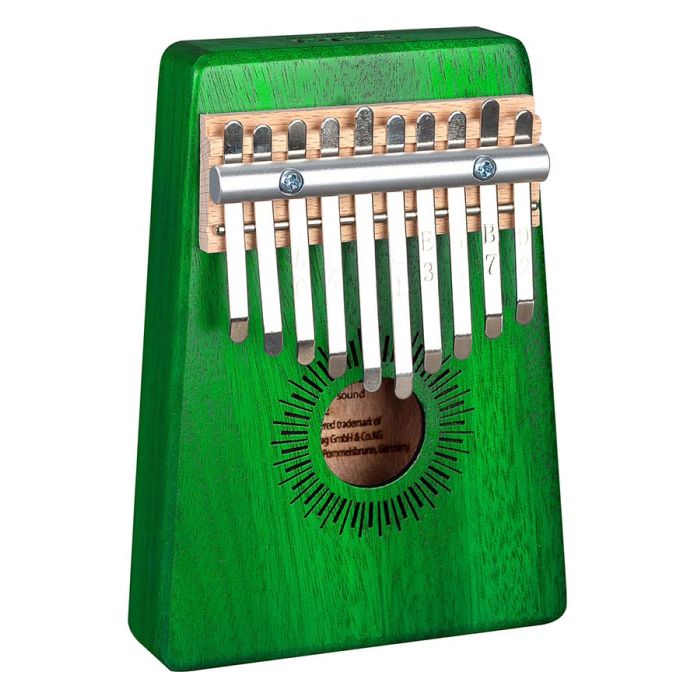 Sela kalimba 'Mahogany 10' green