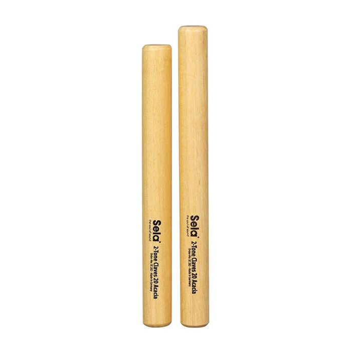 Sela 2-tone claves 20mm, acacia