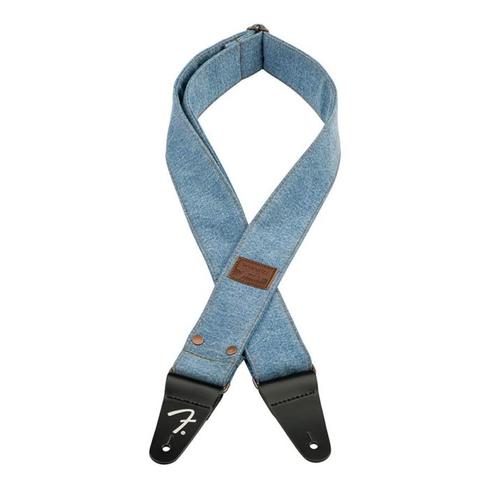 Fender Wrangler riveted denim strap, light indigo