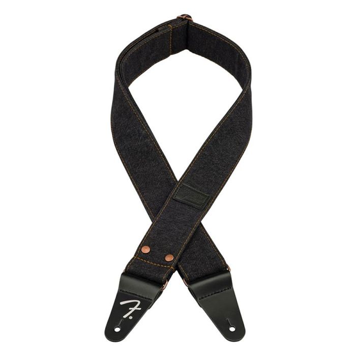 Fender Wrangler riveted denim strap, black