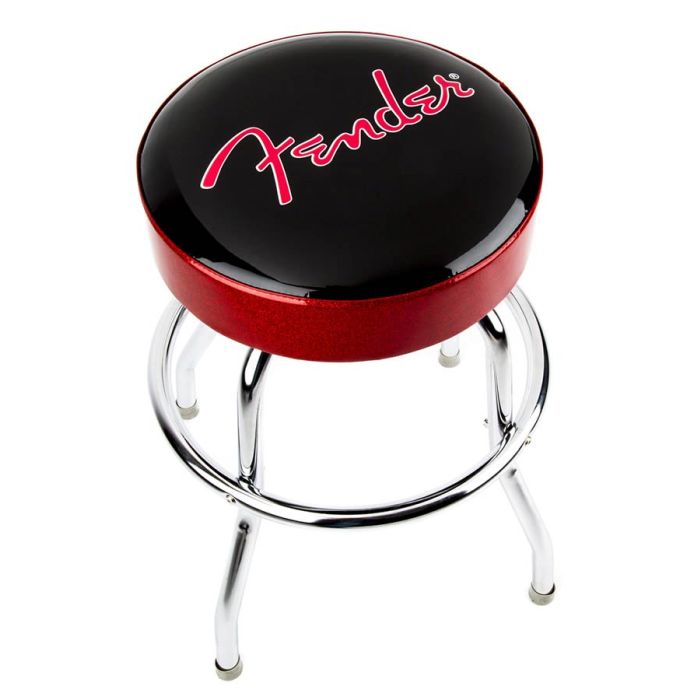 Fender red sparkle logo barstool, black/red sparkle, 24"