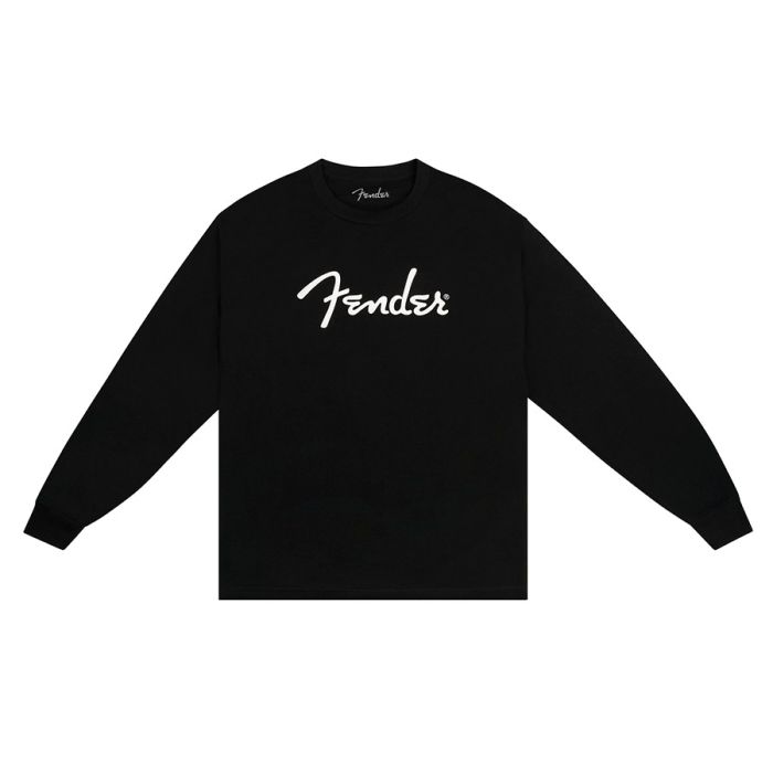 Fender spaghetti logo long sleeve T-shirt, black, S