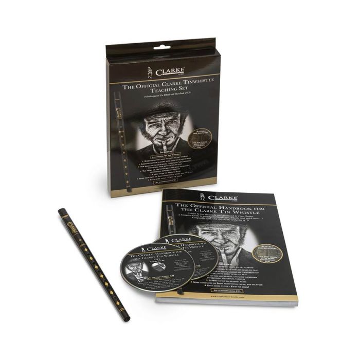 Clarke Original D tinwhistle - gift box with tutor book and CD's