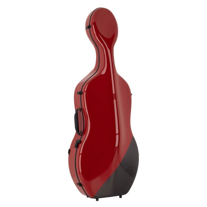 Leonardo Pro series cello case 4/4 full carbon, chili red/black carbon, 3,4kg