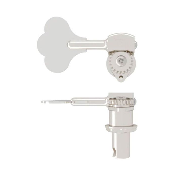 Hipshot HB6 1/2" USA Ultralite® bass tuning machine, shiny nickel, clover key, treble side