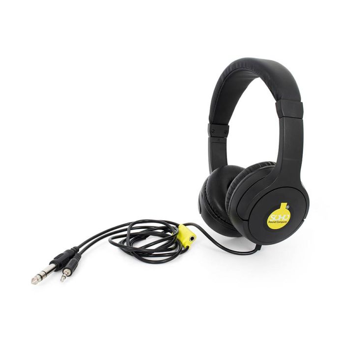 SOHO Sound Company educational headphones, with dual connectors (3.5 and 6.35mm) and audio link (second audio output)