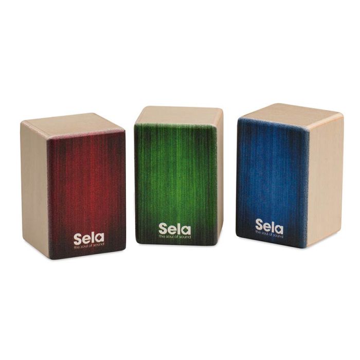 Sela mini cajon shaker set (soft, medium, hard)