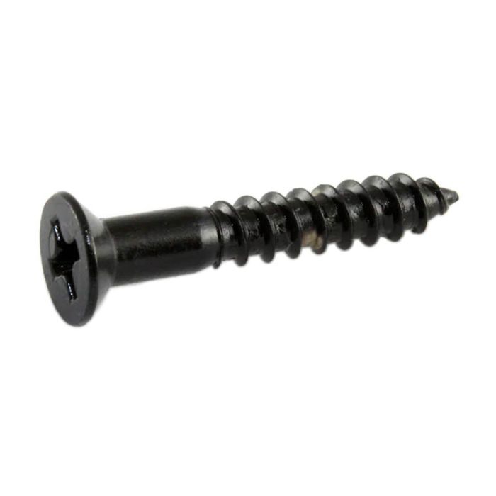 Allparts bulk pack of 50 bridge mounting screws, #8 x 1", black