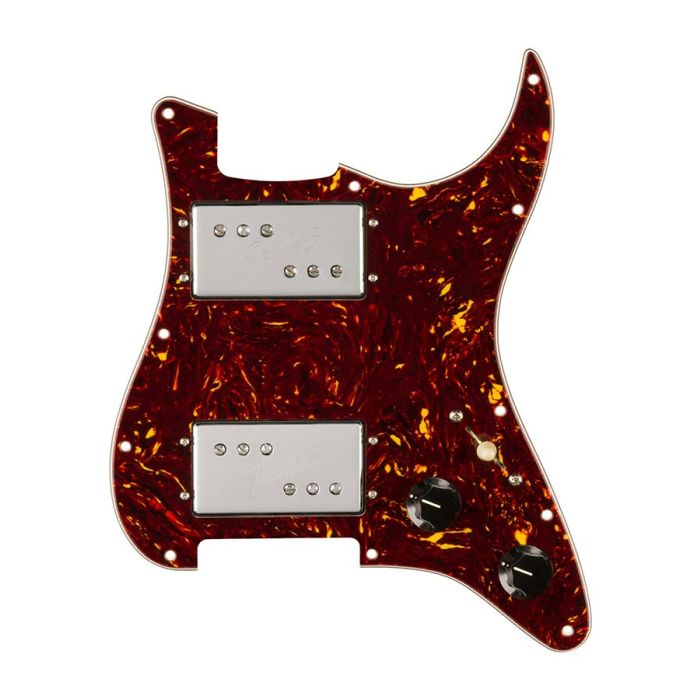 Fender Pre-Wired Strat Pickguard Michael Landau HH, custom Wide-Range humbuckers 11, screw holes, tortoise