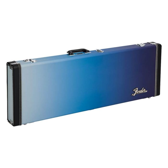 Fender Ombr  guitar case for Strat/Tele, Belair Blue gradient colour, matching plush interior