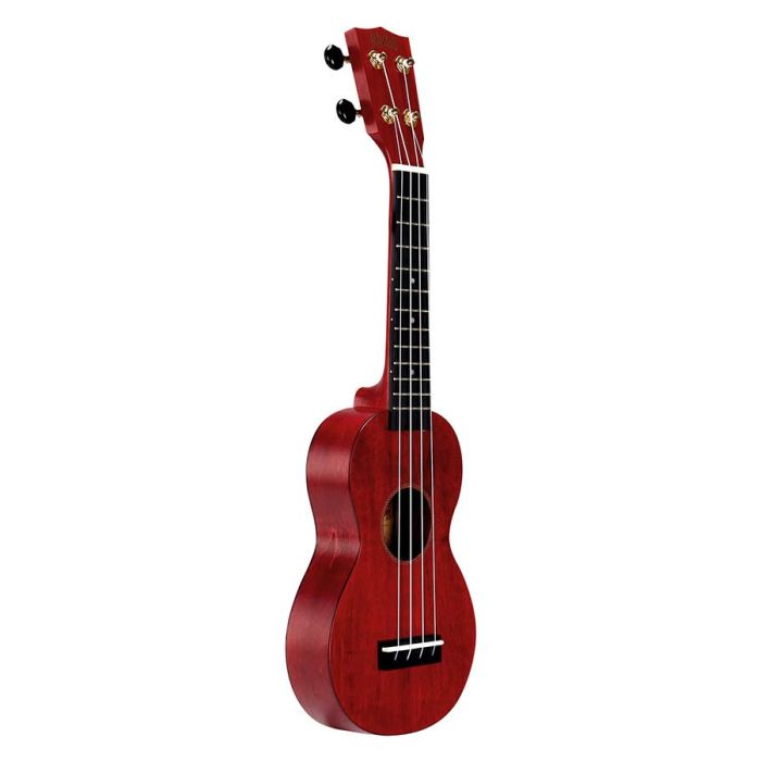 Mahalo Slimline Series soprano ukulele, transparent red, with bag