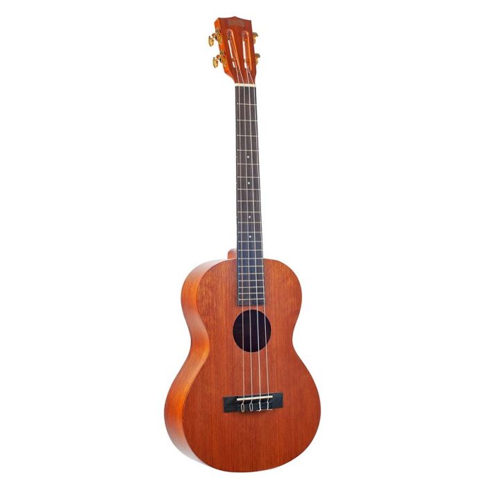 Mahalo Java Series baritone ukulele, transparent brown, with padded bag & strap