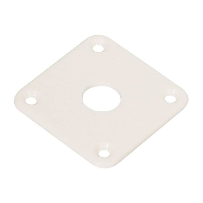 Boston jack plate, vierkant, plastic, 34x34mm, flat, wit