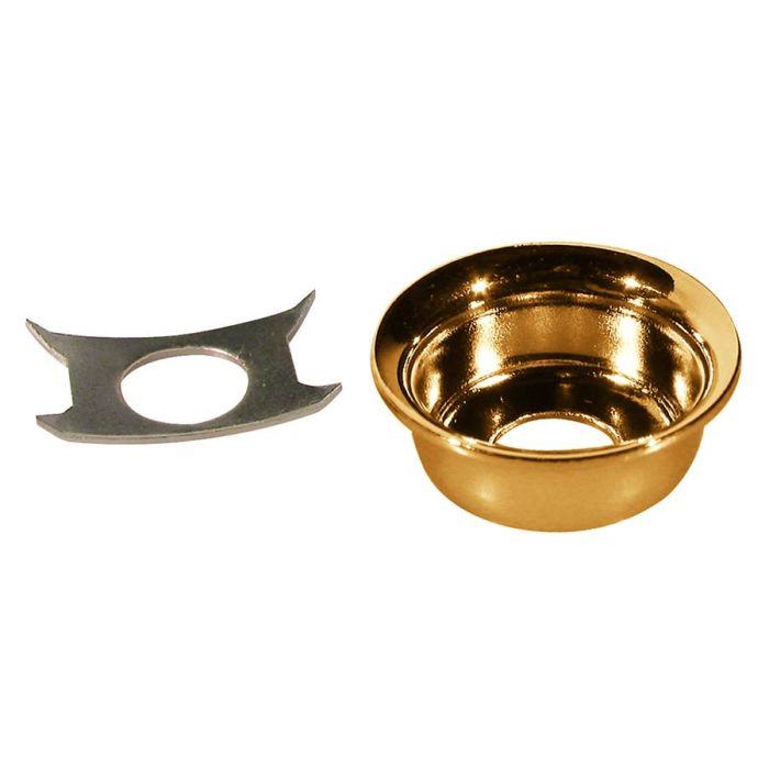 Boston TE-model input cup, with retainer clip, metal, gold