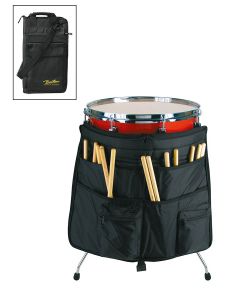 Boston drumstokkentas, professioneel model, met riem, accessoiresvak en floortom-bevestigingshaken