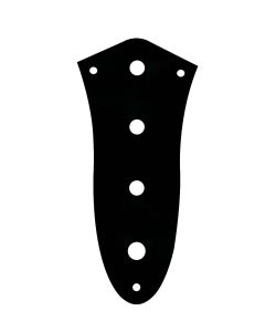 Boston control plate, Jocker bass, 9,5mm holes for inch pots, black gloss