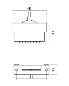 Boston lever switch 3-way, closed model, 1 5/8 inch spacing, switch cap sold separately