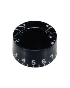 Boston speed knob (hatbox), for inch type pot shaft, transparent black