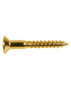 Boston screw, 3,5x25mm, 12pcs, oval countersunk, gold