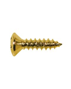 Boston screw, 3x12mm, 12pcs, oval countersunk, tapping, for pickguard, gold