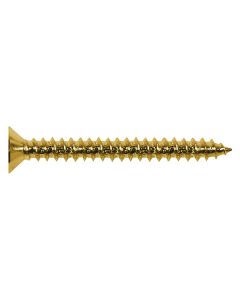 Boston screw, 3,5x25mm, 12pcs, flat countersunk, tapping, gold