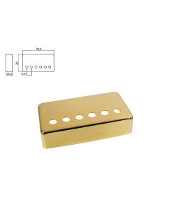 Boston pickup cover, humbucker, pitch=10,0mm, bridge position, metal gold