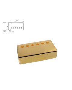 Boston pickup cover, humbucker, pitch= 9,8mm, neck position, metal gold