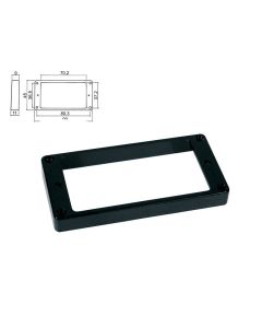 Boston pickup ring, humbucker, flat, black, plastic, height: 9,0-11,0mm, high, flat