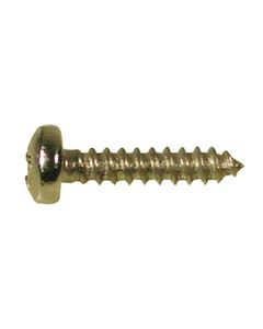 Boston screw, 2,2x6,5mm, 12pcs, dome head, tapping, for trussrod cover and tuners short, brass