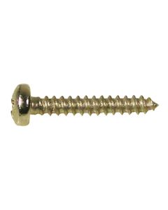 Boston screw, 2,2x9,5mm, 12pcs, dome head, tapping, for tuners, brass