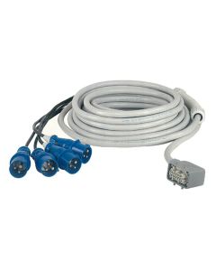 Proel licht kabel, zwart, 1 mtr, 19 x 2,5mm, 1 x cn-10-ppv en 4 x sdc-852