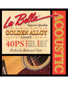 La Bella Golden Alloy Wound snarenset akoestisch, light, 012-016-022-031-041-052