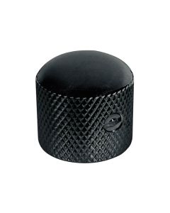 Boston dome knob, metal, diam 18,0 x18,0mm, with set screw allen type, shaft size 6,1mm, black