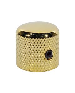 Boston dome knob, metal, diam 18,0 x18,0mm, with set screw allen type, shaft size 6,1mm, gold