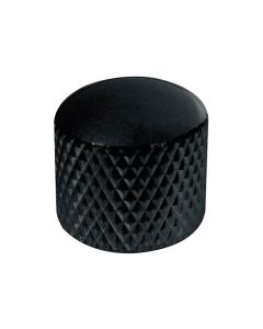 Boston dome knob, metal, diam 19,0 x19,0mm, push on, shaft size 6,0mm, black