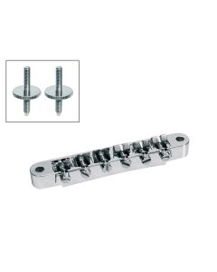 Boston brug voor e-gitaar, "tune'o matic", chroom, stud spacing 74,0mm, stud diam 4,0mm