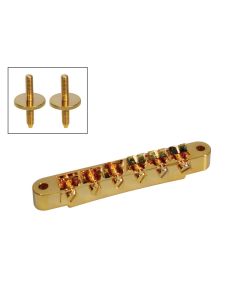 Boston brug voor e-gitaar, "tune'o matic", goud, stud spacing 74,0mm, stud diam 4,0mm