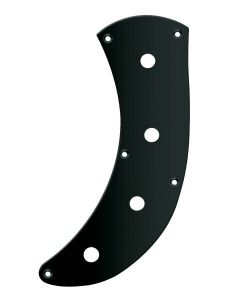 Boston control plate, Puncher bass, 8,5mm holes for metric pots, black