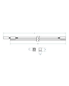 Boston halspen (truss rod), staafmodel 6mm, 460mm, 4mm inbusmoer, UNF-10-32 draad, single action