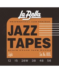 La Bella Nylon Tape Wound Electrics snarenset elektrisch, light, 012-015-028-038-048-056, extra E-1 en B-2