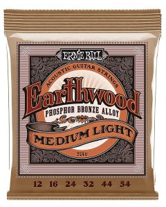 Ernie Ball Earthwood snarenset akoestisch, phosphor bronze, regular slinky, 012-016-024-032-044-054