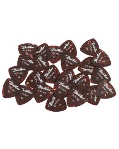 Boston 0.70 mm plectrums, celluloid, tortoise, medium, standaard driehoekig model, 24-pack