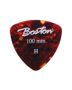 Boston 1.00 mm. plectrums, celluloid, tortoise, heavy, standaard driehoekig model, 24-pack